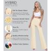 imageHybrid ampamp Company Womens Ultra Stretch Ponte Flare PantsHigh RiseFaux PocketsPull OnWrinkle ResistantCasual ampamp Office WearIvory
