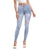 imageHybrid ampamp Company Womens Butt Lift Skinny High Waisted V3 Super Comfy Stretch Denim PantsDestructedlwash