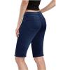 imageHybrid ampamp Company Womens Ultra Comfy Butt Lift Stretch Bermuda City ShortsIndigo