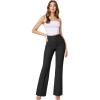 imageHybrid ampamp Company Womens Ultra Stretch Ponte Bootcut Dress Pants  Sleek Pintuck Pull On Faux Pockets Office ampamp CasualBlack