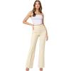 imageHybrid ampamp Company Womens Ultra Stretch Ponte Bootcut Dress Pants  Sleek Pintuck Pull On Faux Pockets Office ampamp CasualIvory