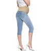 imageHybrid ampamp Company Maternity Womens Super Comfy Ultra Stretch Skinny JeansCapriqm4822slightblue