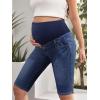 imageHybrid ampamp Company Women Super Comfy Stretch Maternity Bermuda ShortBermudadarkwash