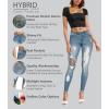 imageHybrid ampamp Company Women Ultimate Comfort Flattering Fit Stretch Skinny JeansDistressedlight Wash