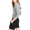 imageHybrid ampamp Company Womens Bermuda Walking Shorts Stretch 7 inch Inseam Super ComfyTwillblack