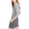 imageHybrid ampamp Company Womens Bermuda Walking Shorts Stretch 7 inch Inseam Super ComfyTwillcharcoal