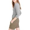 imageHybrid ampamp Company Womens Bermuda Walking Shorts Stretch 7 inch Inseam Super ComfyTwilldark Khaki
