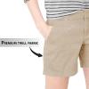 imageHybrid ampamp Company Womens Bermuda Walking Shorts Stretch 7 inch Inseam Super ComfyTwillkhaki