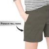 imageHybrid ampamp Company Womens Bermuda Walking Shorts Stretch 7 inch Inseam Super ComfyTwillolive