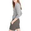 imageHybrid ampamp Company Womens Bermuda Walking Shorts Stretch 7 inch Inseam Super ComfyTwillolive