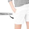 imageHybrid ampamp Company Womens Bermuda Walking Shorts Stretch 7 inch Inseam Super ComfyTwillwhite