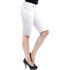 imageHybrid ampamp Company Womens Butt Lifting Mid Rise Denim Bermuda ShortsBermudawhite