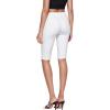 imageHybrid ampamp Company Womens Super Comfy Stretch Pull On Millennium Twill Capri ShortsBermudawhite