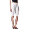 imageHybrid ampamp Company Womens Super Comfy Stretch Pull On Millennium Twill Capri ShortsBermudawhite