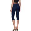 imageHybrid ampamp Company Womens Super Comfy Stretch Pull On Millennium Twill Capri ShortsCapridark Navy