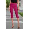 imageHybrid ampamp Company Womens Super Comfy Stretch Pull On Millennium Twill Capri ShortsCaprifuchsia