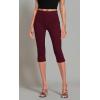 imageHybrid ampamp Company Womens Super Comfy Stretch Pull On Millennium Twill Capri ShortsCapriwine