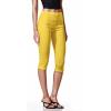 imageHybrid ampamp Company Womens Super Comfy Stretch Pull On Millennium Twill Capri ShortsCapriyellow