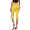imageHybrid ampamp Company Womens Super Comfy Stretch Pull On Millennium Twill Capri ShortsCapriyellow