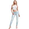 imageHybrid ampamp Company Womens Super Stretch Comfy Denim Skinny JeansLight Wash