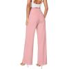 imageHybrid ampamp Company Womens Ultra Comfort Ponte Fabric Pull on Casual Wide Leg PantsBlush