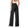 imageHybrid ampamp Company Womens Ultra Comfort Ponte Fabric Pull on Casual Wide Leg PantsCharcoal