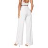 imageHybrid ampamp Company Womens Ultra Comfort Ponte Fabric Pull on Casual Wide Leg PantsWhite