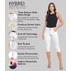 imageHybrid ampamp Company Womens Ultra Stretch Mid Rise Skinny Capri Pants with PocketsCapriwhite