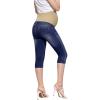 imageHybrid ampamp Company Womens Ultra Stretch Mid Rise Skinny Capri Pants with PocketsDarkwash