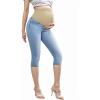 imageHybrid ampamp Company Maternity Womens Super Comfy Ultra Stretch Skinny JeansCapriqm4822slightblue