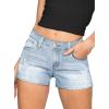 imageHybrid ampamp Company Womens Ripped Stretchy Jeans Shorts Casual Denim ShortsRippedlight Wash