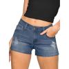 imageHybrid ampamp Company Womens Ripped Stretchy Jeans Shorts Casual Denim ShortsRippedmedium Was