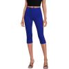 imageHybrid ampamp Company Womens Super Comfy Stretch Pull On Millennium Twill Capri ShortsCapriroyal