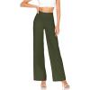 imageHybrid ampamp Company Womens Ultra Comfort Ponte Fabric Pull on Casual Wide Leg PantsOlive