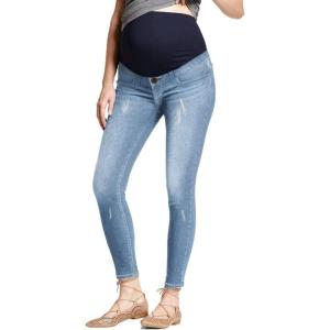 imageHybrid ampamp Company Maternity Womens Super Comfy Ultra Stretch Skinny JeansPm5471grsklight Wash
