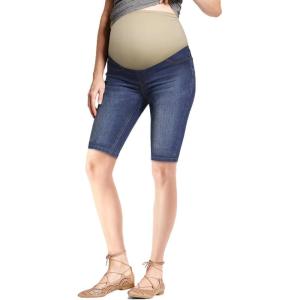 imageHybrid ampamp Company Women Super Comfy Stretch Maternity Bermuda ShortBermudabm5326aindigo