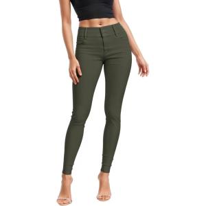 imageHybrid ampamp Company Womens Butt Lift V2 Super Comfy Stretch Denim Skinny JeansOlive