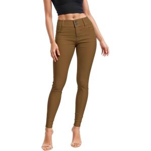 imageHybrid ampamp Company Womens Butt Lift V2 Super Comfy Stretch Denim Skinny JeansTobacco