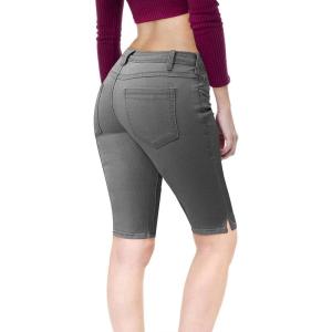 imageHybrid ampamp Company Womens Butt Lifting Mid Rise Denim Bermuda ShortsBermudagrey