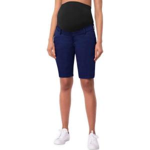 imageHybrid ampamp Company Womens Maternity Denim Shorts Over The Belly Comfy Skinny Bermuda JeansBermudanavy
