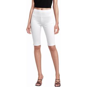 imageHybrid ampamp Company Womens Super Comfy Stretch Pull On Millennium Twill Capri ShortsBermudawhite