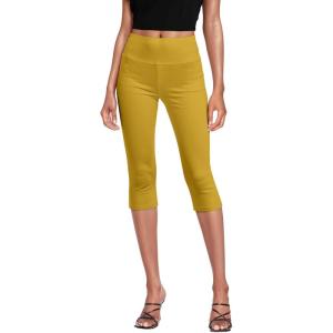 imageHybrid ampamp Company Womens Super Comfy Stretch Pull On Millennium Twill Capri ShortsCaprimustard