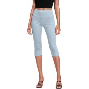 imageHybrid ampamp Company Womens Super Comfy Stretch Pull On Millennium Twill Capri ShortsCapripowder Blu