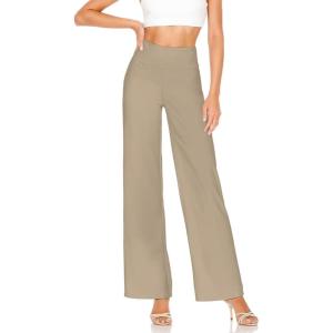 imageHybrid ampamp Company Womens Ultra Comfort Ponte Fabric Pull on Casual Wide Leg PantsKhaki