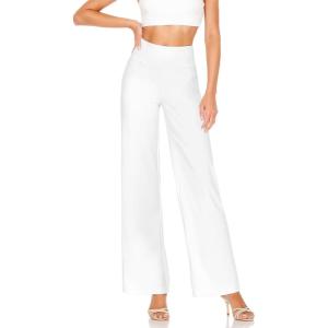 imageHybrid ampamp Company Womens Ultra Comfort Ponte Fabric Pull on Casual Wide Leg PantsWhite
