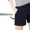 imageHybrid ampamp Company Womens Bermuda Walking Shorts Stretch 7 inch Inseam Super ComfyTwillnavy