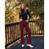 imageHybrid ampamp Company Super Comfy Stretch Women 5 Pockets Corduroy Boot Cut PantsP21951blberry