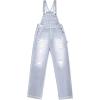 imageHybrid ampamp Company Women Denim Shorts Rompers Sleeveless Adjustable Strap Overalls Cross Back JumpsuitPvj156999lightwash