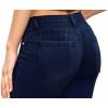 imageHybrid ampamp Company Womens Butt Lift Super Comfy Stretch Denim Capri Short JeansDenim Indigo
