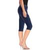 imageHybrid ampamp Company Womens Butt Lift Super Comfy Stretch Denim Capri Short JeansRippeddarkwash